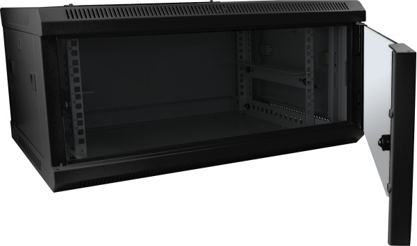 Rack 19" 6U, 45 diepte, zwart